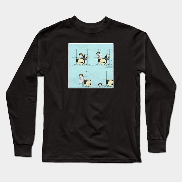 Headphones Attached in the Studio Long Sleeve T-Shirt by RyanJGillComics